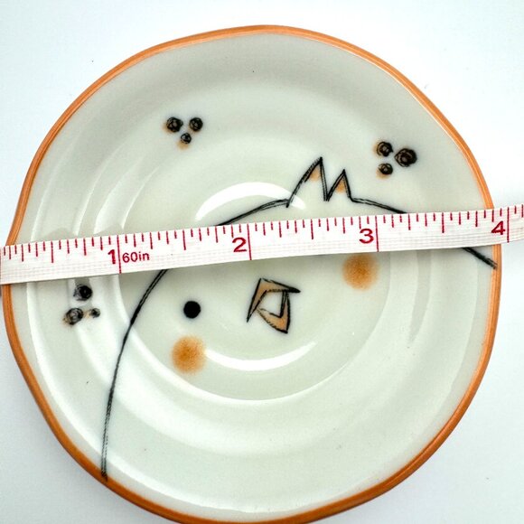 Kotobuki Kanemi 4 Inch Ceramic Chick Plates Set Of 2 - Picture 5 of 5